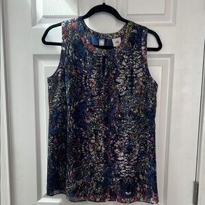 Cabi Colorful Abstract Blouse